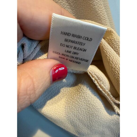 Ro & De Taupe Longline Button-Down Blouse Size M - Picture 5 of 5